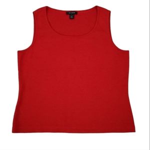 St. John rust color knit tank top 2